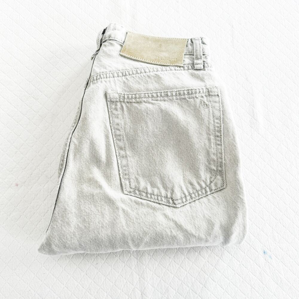 Rag & Bone Maya High-Rise Ankle Straight Glacier Gray Wash Denim Jeans Size 26